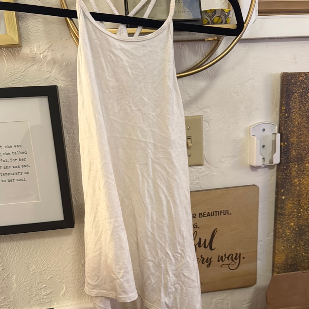 Hollister White Strappy Tank Top Preowned